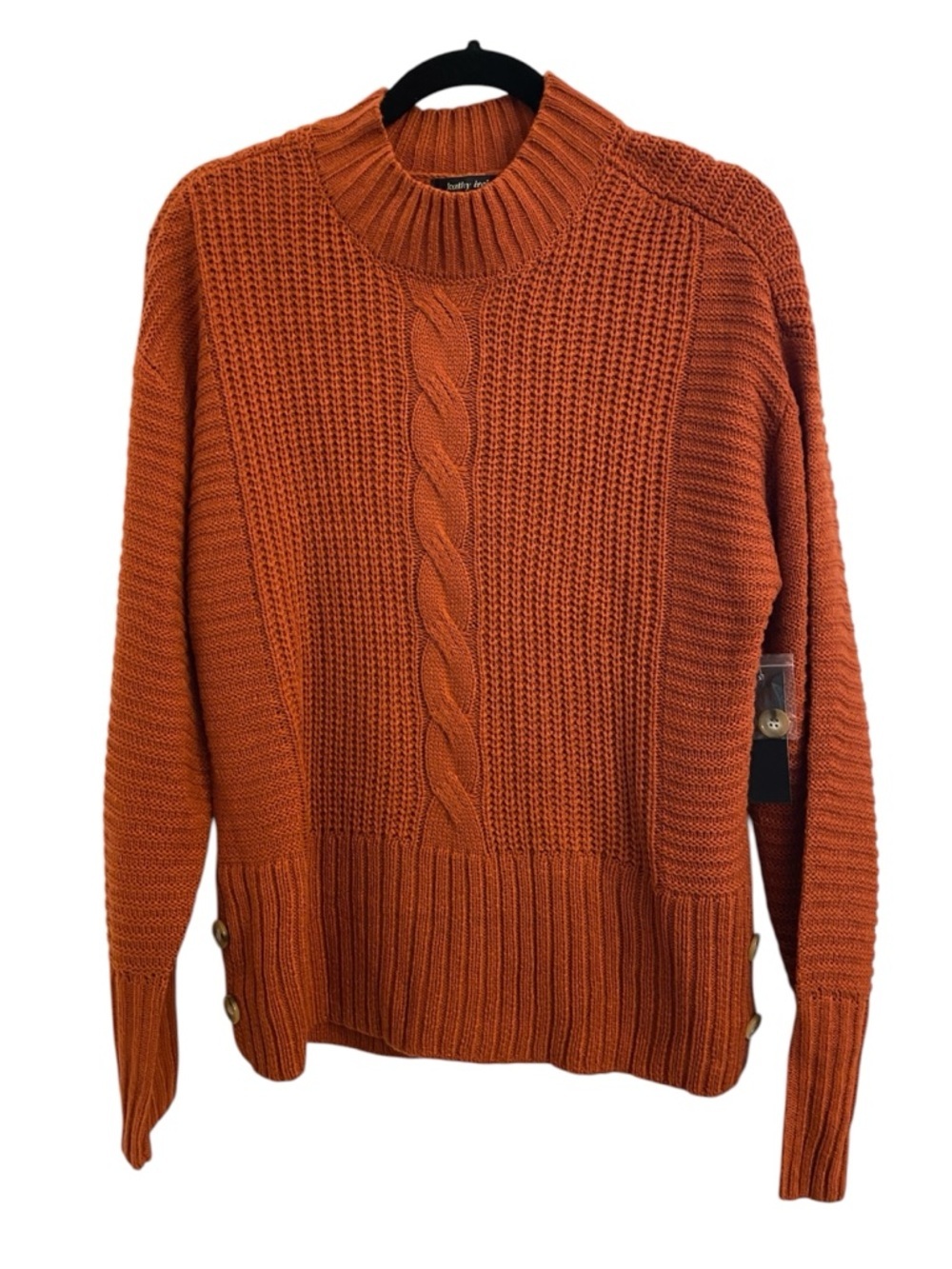 Kathy Ireland Pullover Long Sleeve Sweater Rust Size M NWT